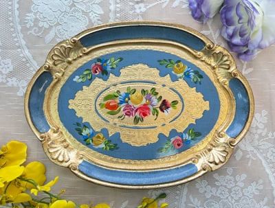 義大利佛羅倫斯手工橢圓小茶盤3