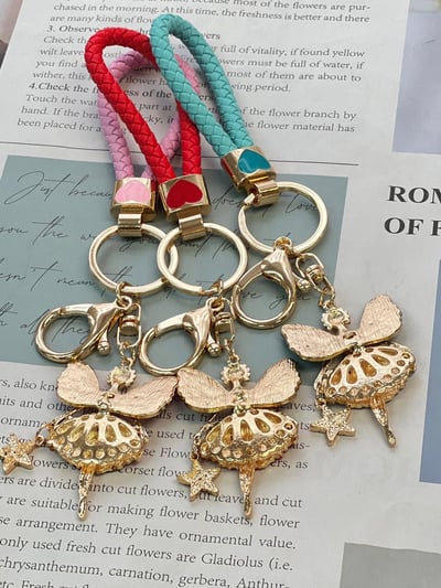 水鑽芭蕾舞天使鑰匙圈6