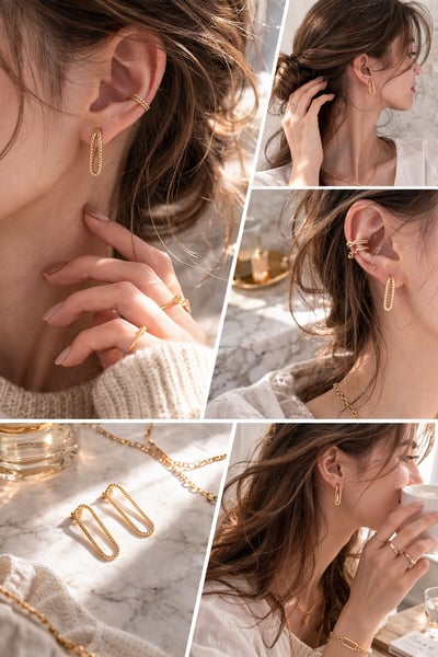 法式編織長鍊耳環3