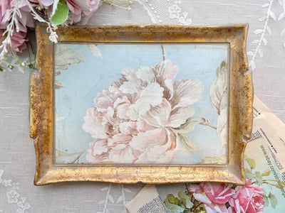 義大利佛羅倫斯手工花卉小茶盤1