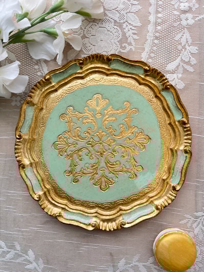 義大利佛羅倫斯手工圖騰小茶盤4