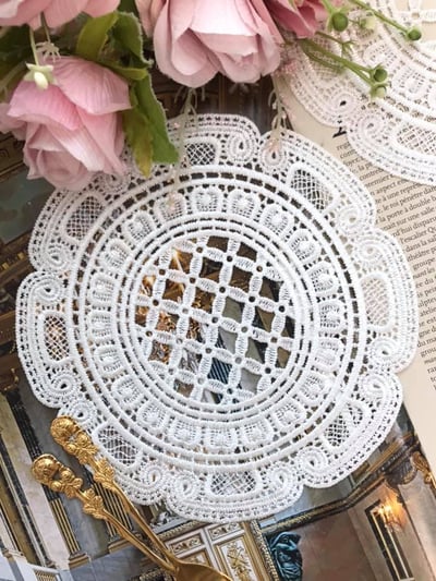 經典蕾絲圓墊/桌墊/杯墊2