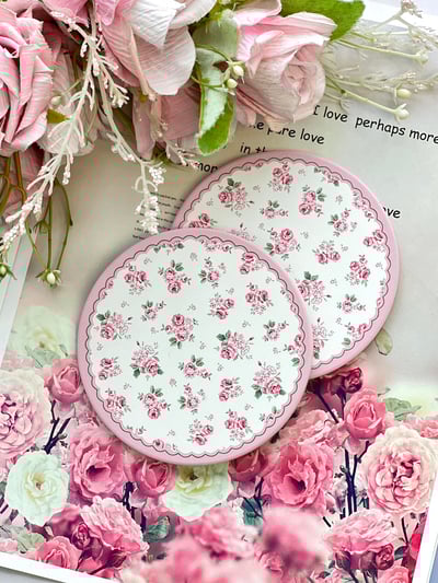 小玫瑰陶瓷杯墊3