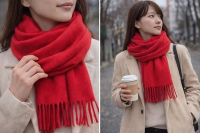 Kiltan喀什米爾純色寬版圍巾2