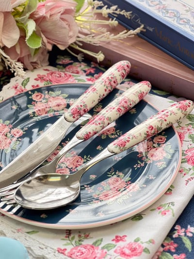 Isabelle Rose玫瑰韻致餐具系列-湯匙/叉子/餐刀4