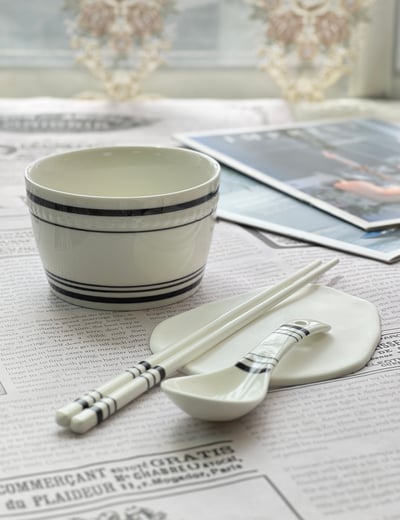 北歐風幾何圖案陶瓷飯碗餐具10