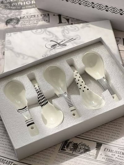 北歐風幾何圖案陶瓷飯碗餐具5