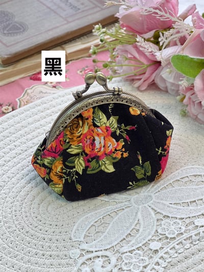 玫瑰花卉開運口金包5