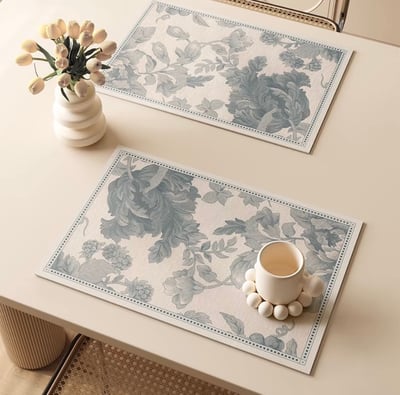 花卉皮革隔熱墊3