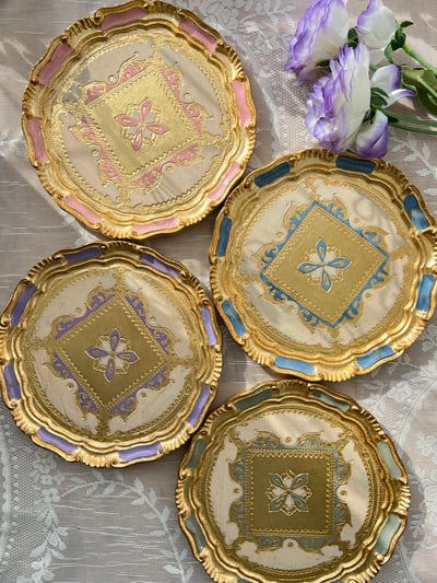 義大利佛羅倫斯手工圖騰小茶盤6