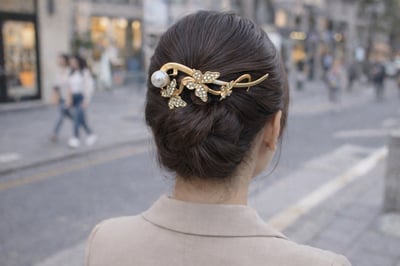 氣質珍珠蝶舞髮扎6