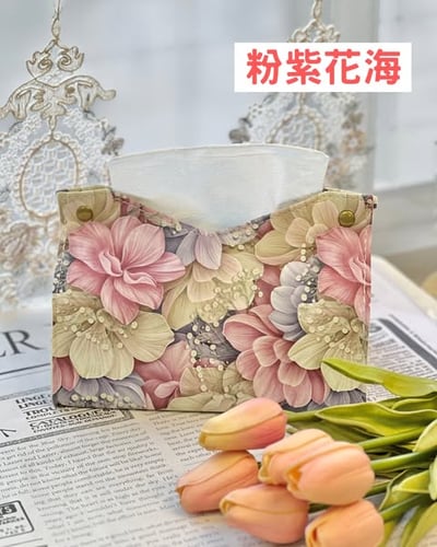 油畫皮革面紙盒2