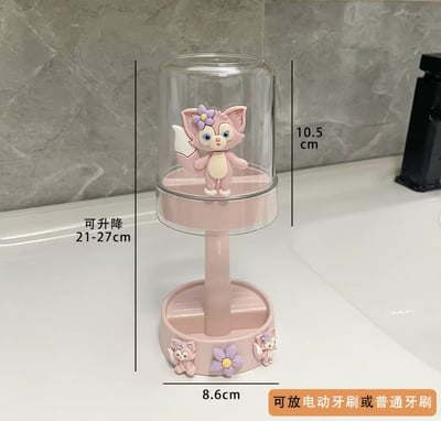可愛卡通防塵牙刷杯架6