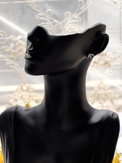 C&J銀製和平鴿造型小耳環2