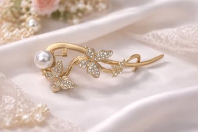 氣質珍珠蝶舞髮扎3