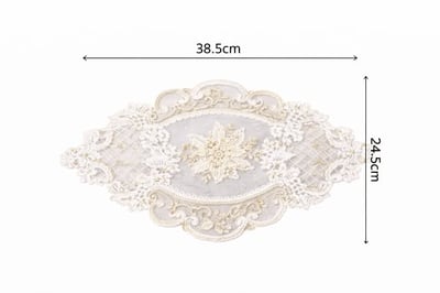 法式網格刺繡蕾絲墊/桌墊5