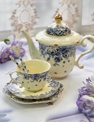 法式藍玫瑰下午茶套組1