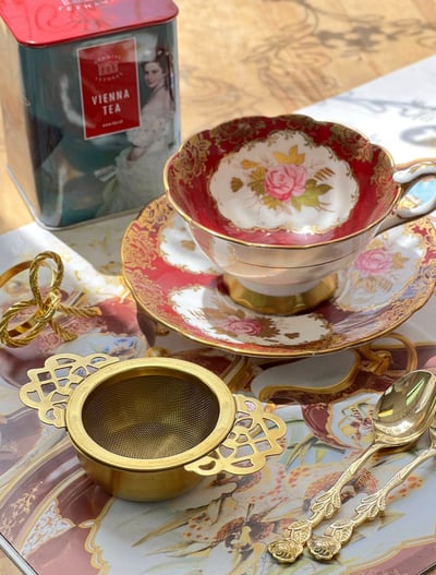 花形濾茶器+底座1