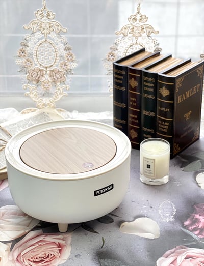 木紋按壓彈跳桌面垃圾桶/收納桶1