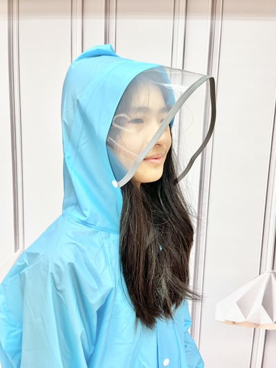 大帽沿萌趣亮彩兒童雨衣4