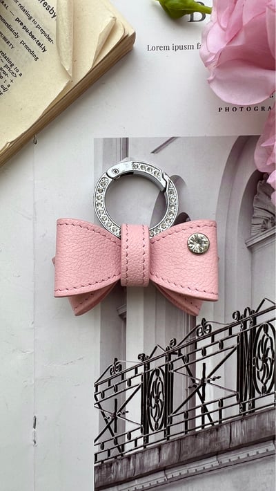 蝴蝶結水晶鑰匙圈4