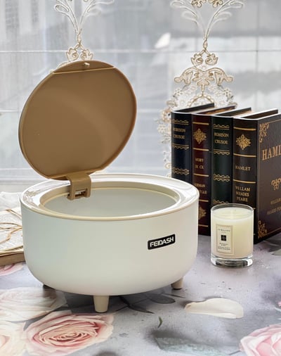 木紋按壓彈跳桌面垃圾桶/收納桶2