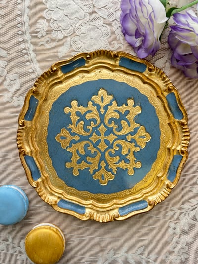 義大利佛羅倫斯手工圖騰小茶盤3