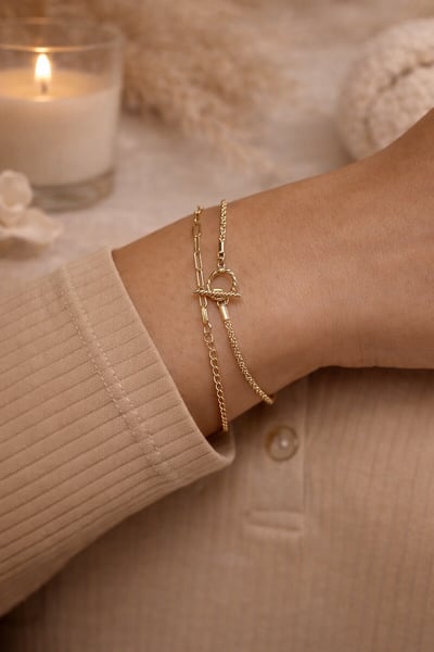 法式繩結T扣手鍊3