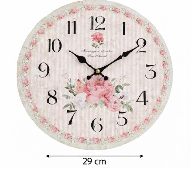 Isabelle Rose系列-木質玫瑰掛鐘5