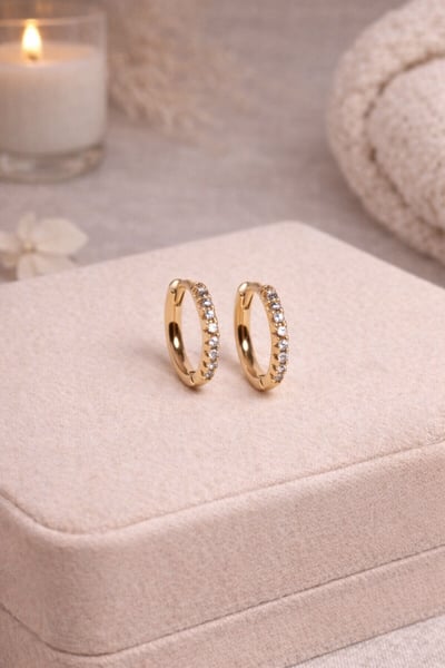 法式菱形三鑽耳環/滿鑽耳環｜單只1