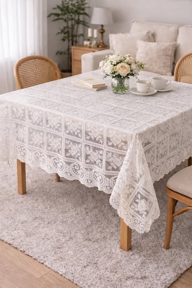 法式復古蕾絲桌布/桌巾1