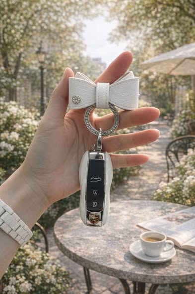 蝴蝶結水鑽鑰匙圈4