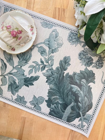 花卉皮革隔熱墊6