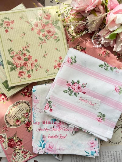 Isabelle Rose純棉廚房毛巾/玫瑰花語系列-抹布2入組1
