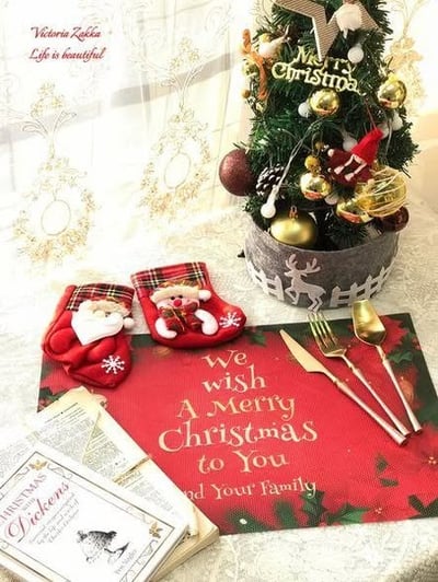 聖誕風印花餐墊/桌墊1