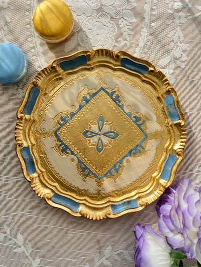 義大利佛羅倫斯手工圖騰小茶盤3