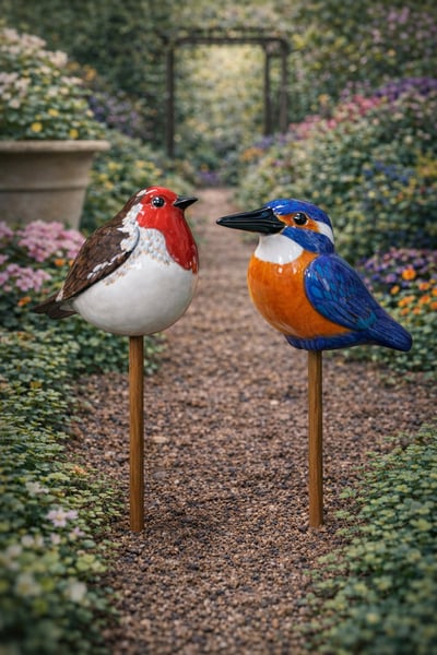 住在花園裡的小角色｜陶瓷庭園鳥飾6