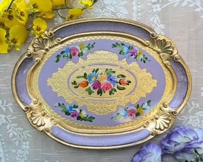 義大利佛羅倫斯手工橢圓小茶盤4