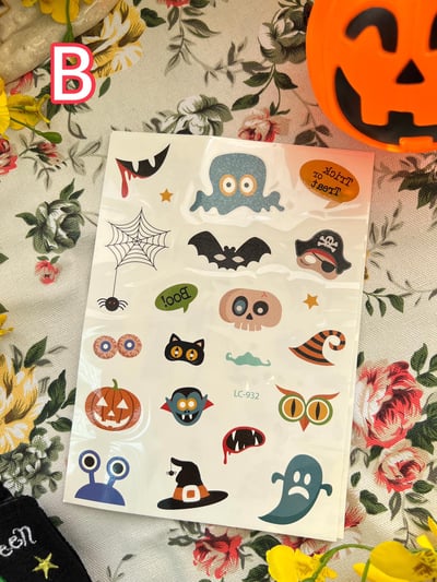 萬聖節紋身貼紙3