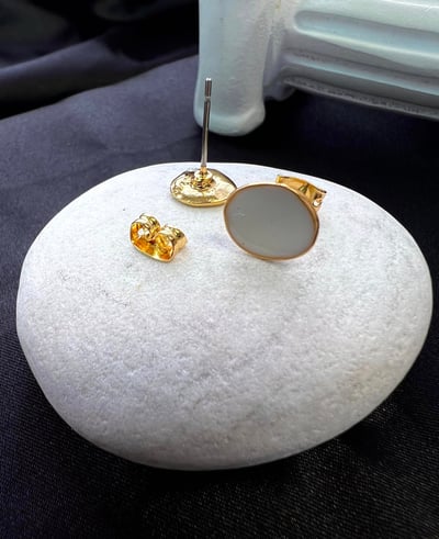 C&J 簡約琺瑯小耳環2