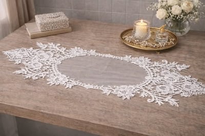 鏤空花卉蕾絲墊/桌旗3
