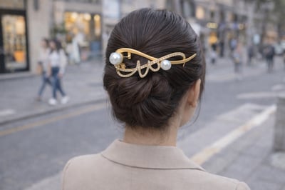 氣質珍珠蝶舞髮扎8