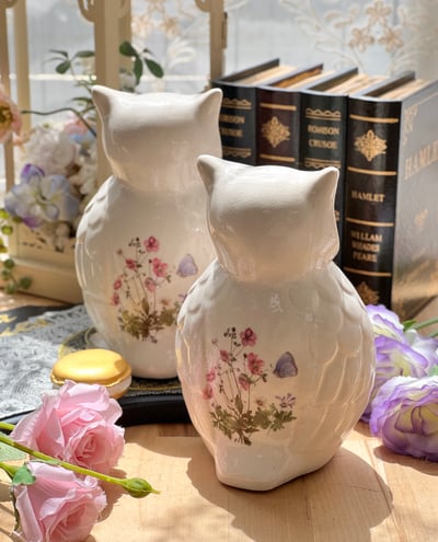 野花詩境·陶瓷貓頭鷹2