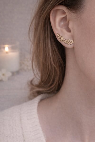 法式月桂葉耳環2