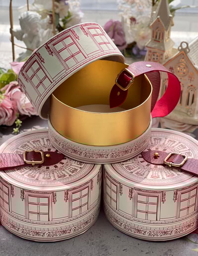 法式巴洛克建築圓型手提禮盒3