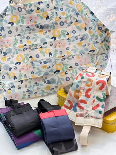 大容量可折疊風琴購物包(隨機出貨)1