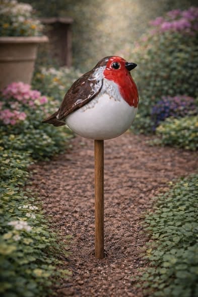 住在花園裡的小角色｜陶瓷庭園鳥飾4