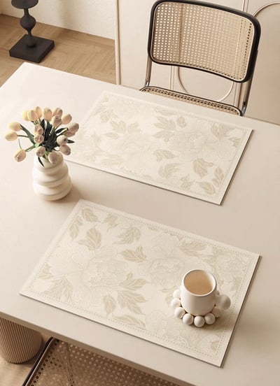 花卉皮革隔熱墊4