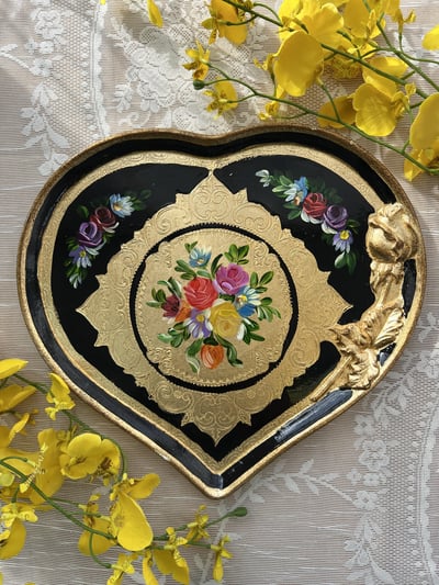 義大利佛羅倫斯手繪心型小茶盤7