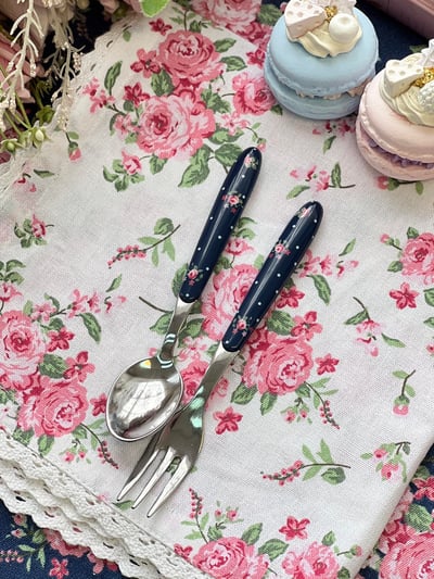 Isabelle Rose玫瑰韻致餐具系列-小茶匙/蛋糕叉3
